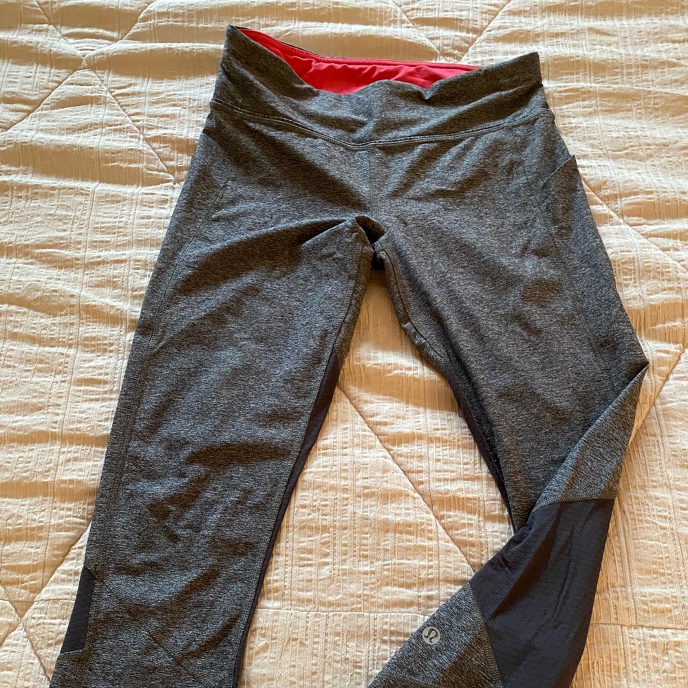 Lululemon crop gray leggings size 4